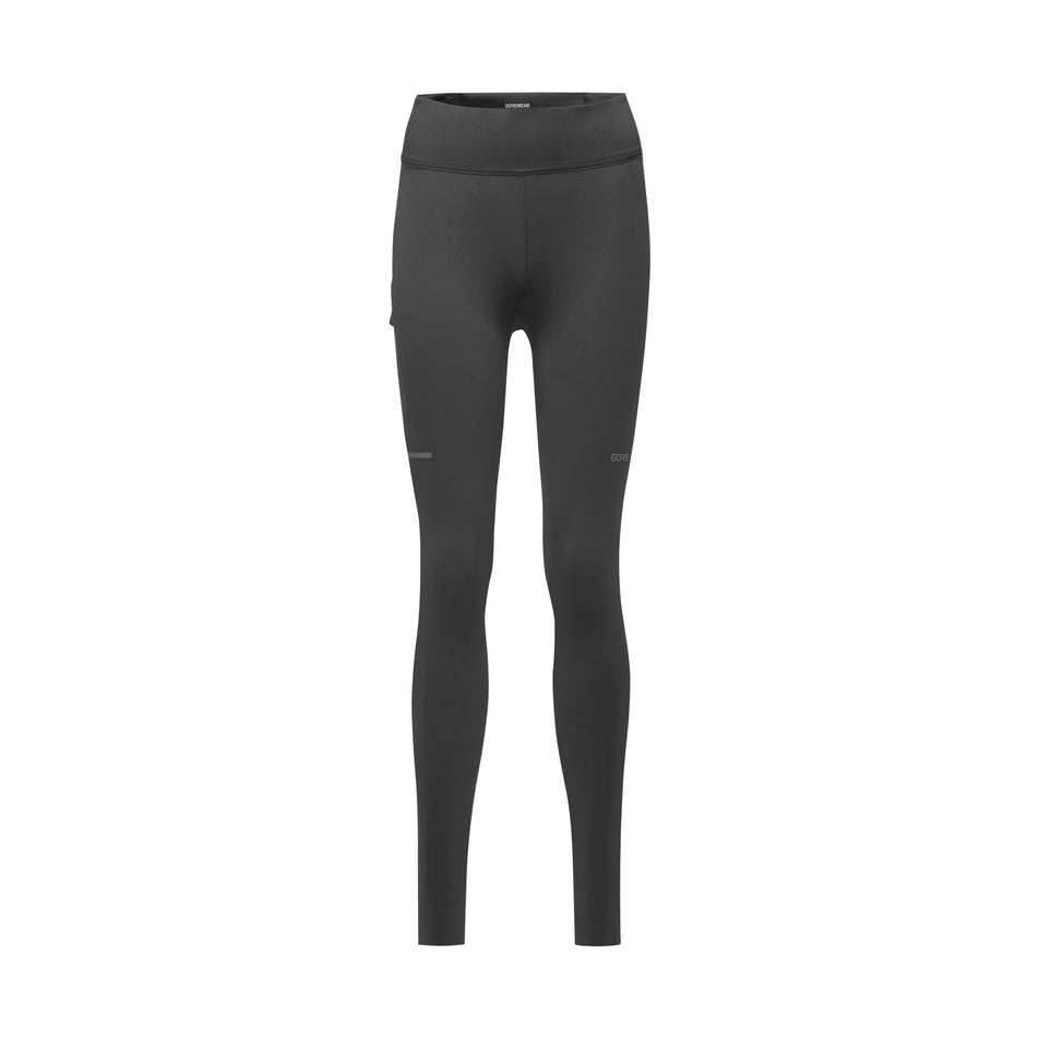 Front view of the GOREWEAR Women's Concurve Tights in the Black colourway. (8504589615266)