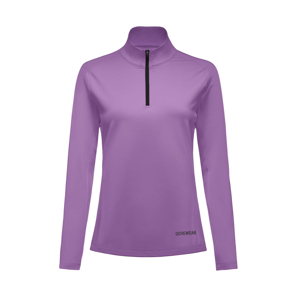 Front view of the GOREWEAR Women's Everyday Mid 1/4-Zip in the Scrub Purple colourway. (8504587059362)