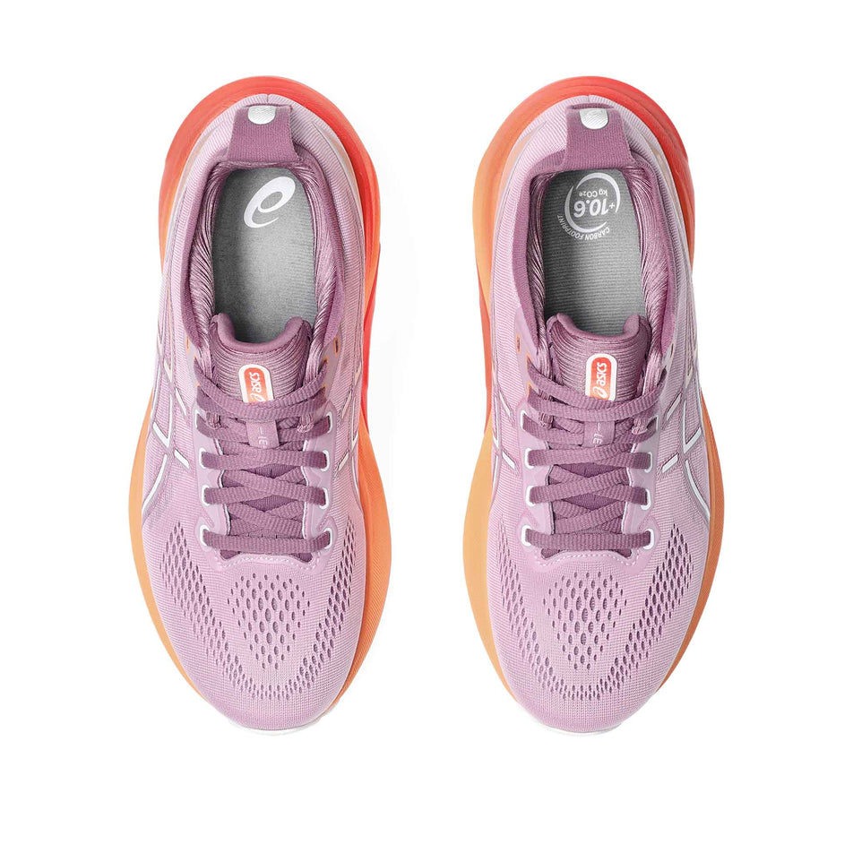 The uppers on a pair of Asics Women's Gel-Kayano 31 Running Shoes in the Light Ube/White colourway (8554961010850)