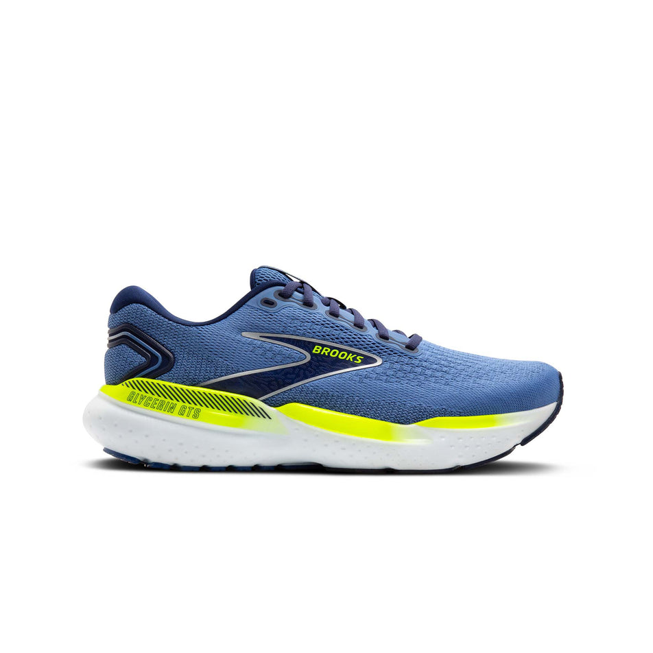 Brooks Men s Glycerin GTS 21 Running Shoes Blue Peacoat Lemon