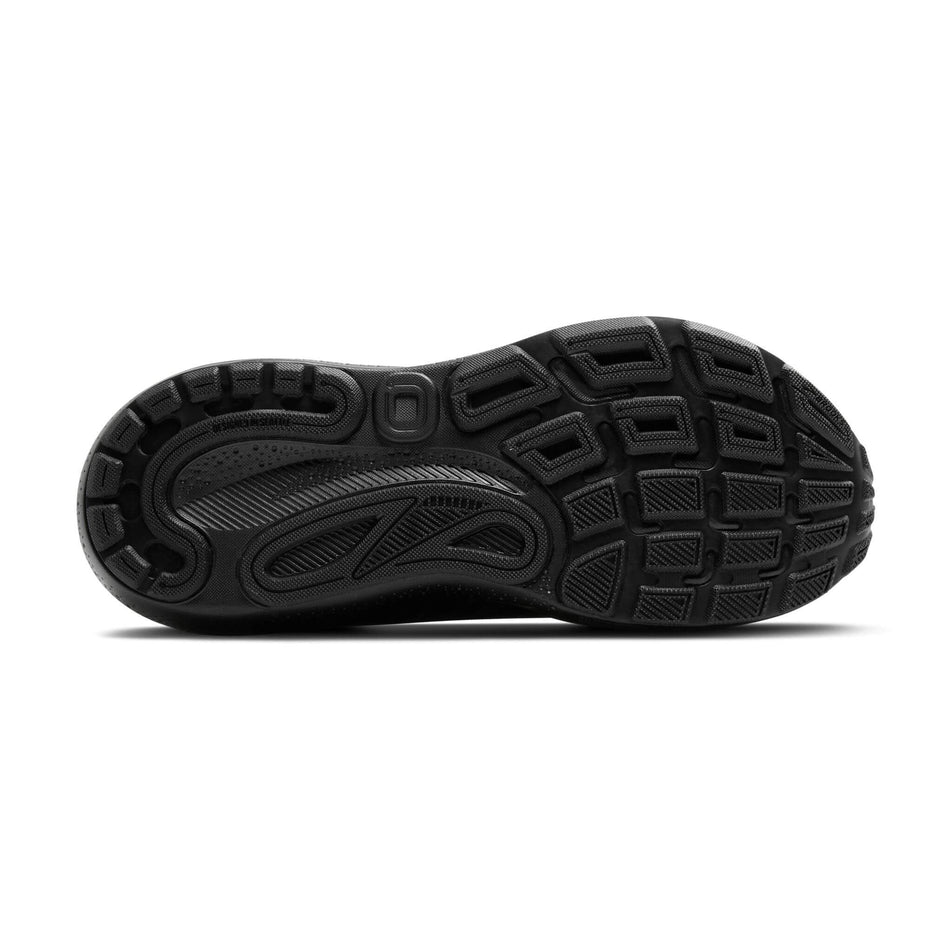 Outsole of the right shoe from a pair of Brooks Women's Adrenaline GTS 24 Running Shoes in the Black/Black/Ebony colourway. (8534559359138)