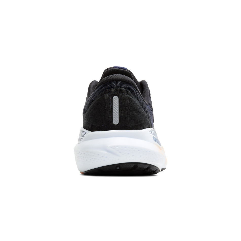 The back of the right shoe from a pair of Brooks Women's Adrenaline GTS 24 Running Shoes in the Black/Peach/Peacoat colourway. (8526865498274)