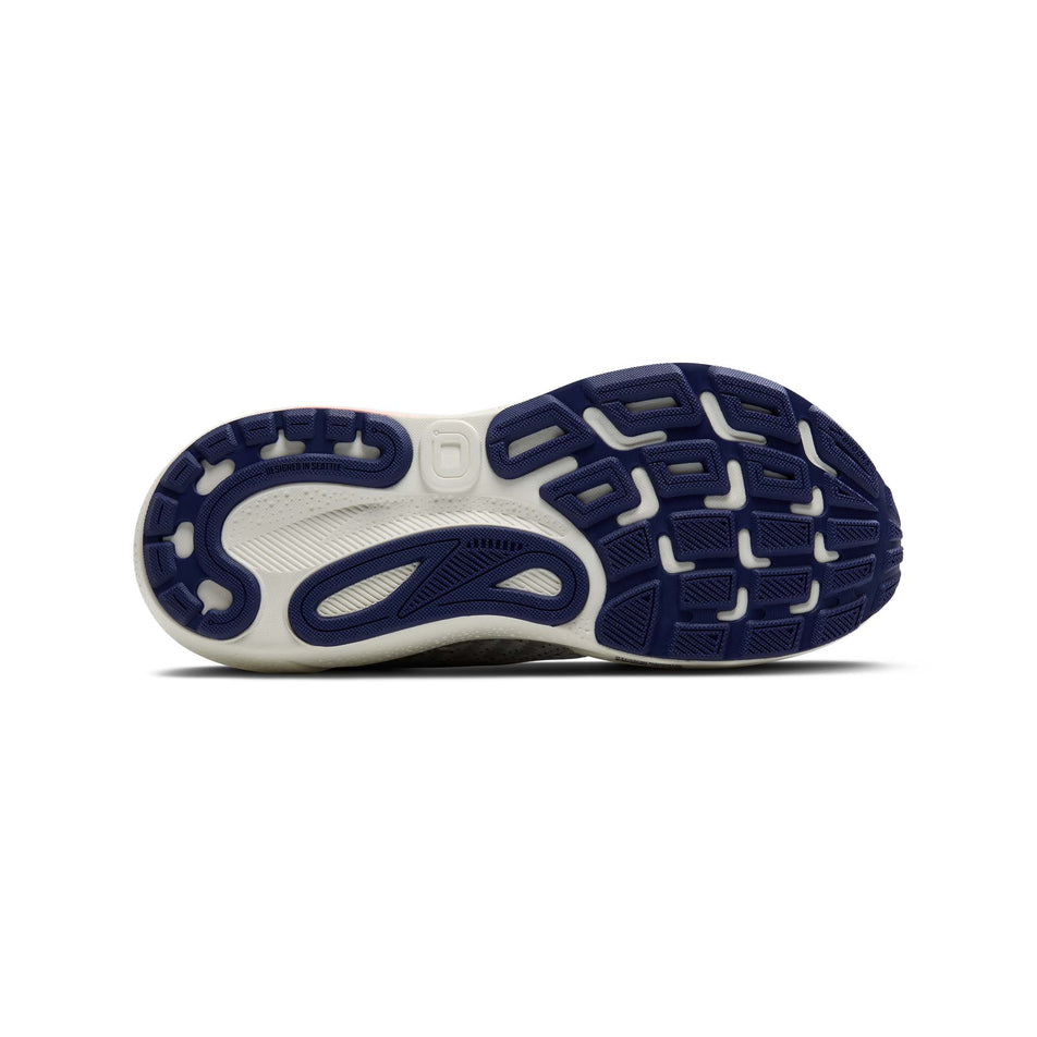 Outsole of the right shoe from a pair of Brooks Women's Adrenaline GTS 24 1D Running Shoes in the Grey/Blue Ribbon/Peach colourway. (8526870413474)