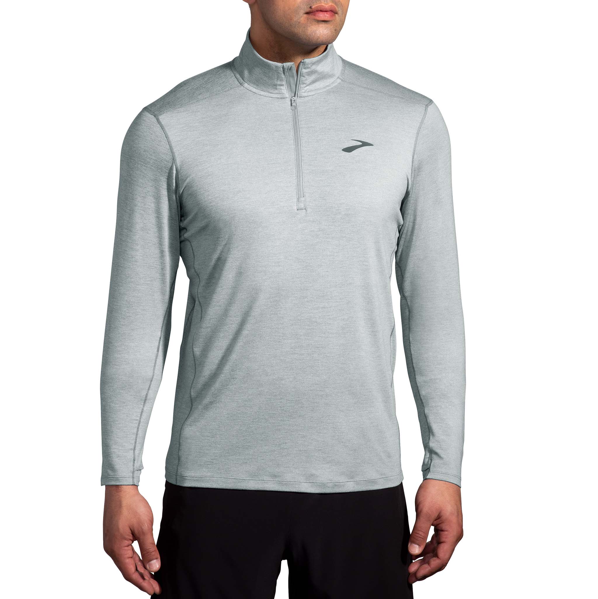 Brooks Men s Dash 1 2 Zip 2.0 Heather Stone Run4It