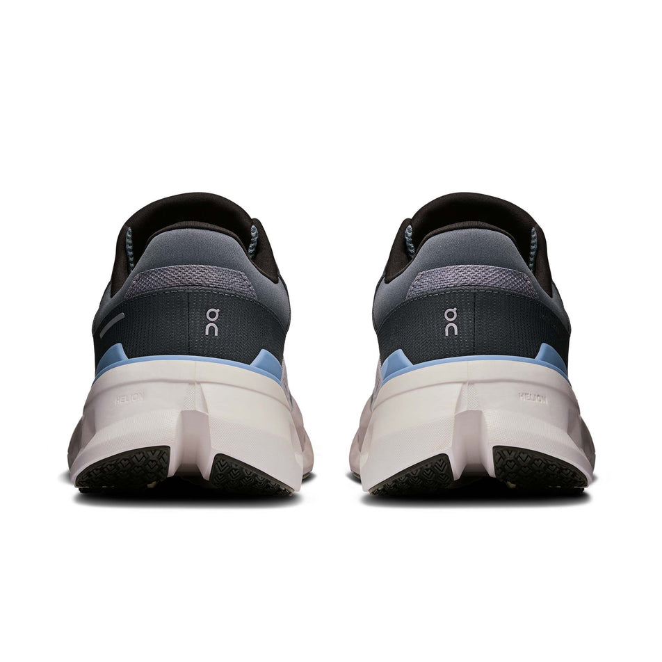 The back of a pair of On Men's Cloudrunner 2 Running Shoes in the Alloy/Chambray colourway (8562835390626)