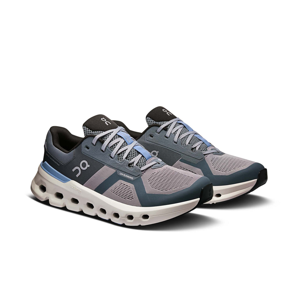 A pair of On Men's Cloudrunner 2 Running Shoes in the Alloy/Chambray colourway. (8562835390626)