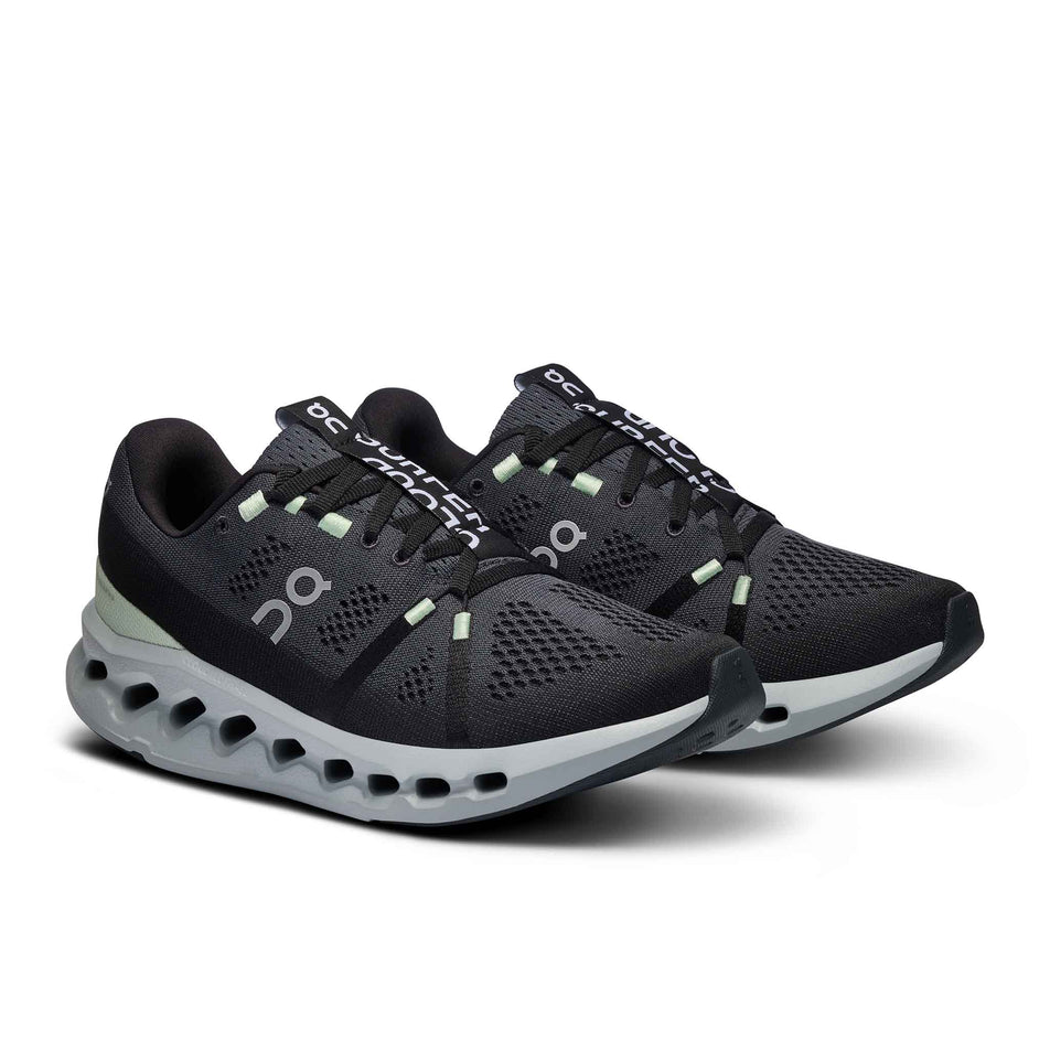 A pair of On Women's Cloudsurfer Running Shoes in the Iron/Glacier colourway (8444740370594)