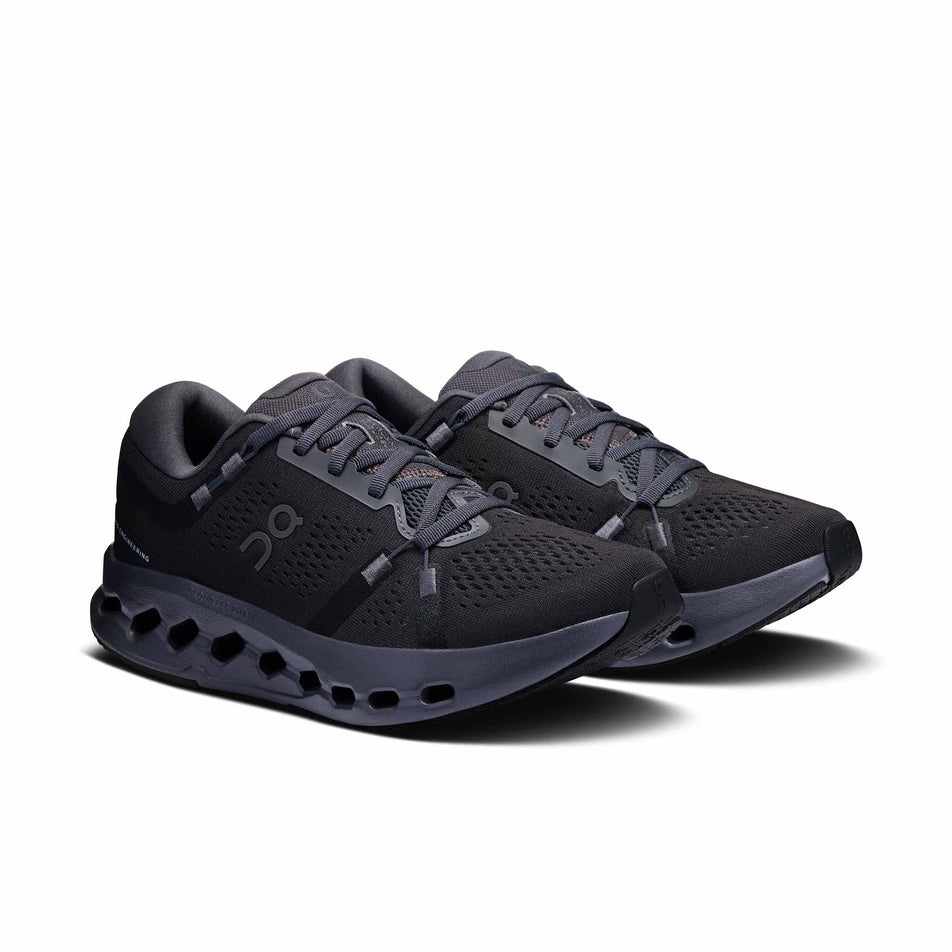 A pair of On Women's Cloudsurfer 2 Running Shoes in the Black/Black colourway. (8577864007842)