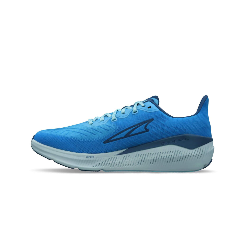 Medial side of the right shoe from a pair of Altra Men's Experience Form Running Shoes in the Blue colourway (8320554139810)