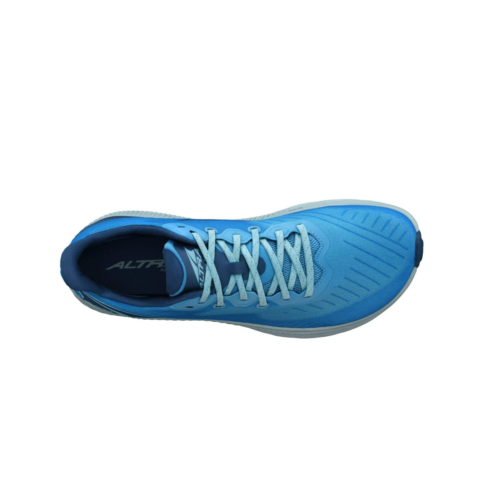 Upper of the right shoe from a pair of Altra Men's Experience Form Running Shoes in the Blue colourway (8320554139810)