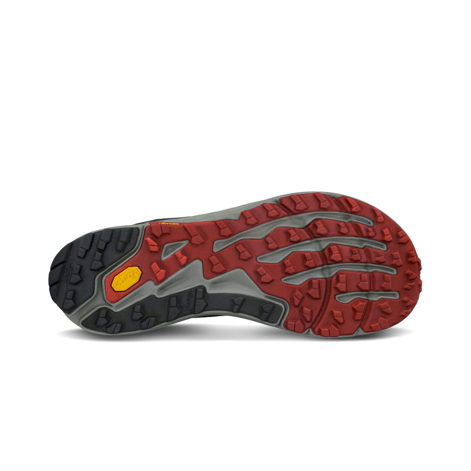 Outsole of the right shoe from a pair of Altra Men's Timp 5 Running Shoes in the Black colourway. (8440600658082)