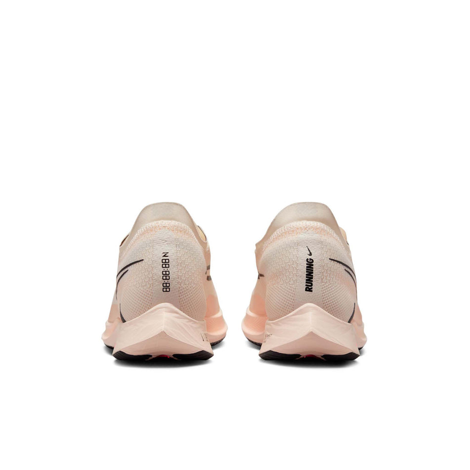 The back of a pair of Nike Men's Streakfly Road Racing Shoes in the Pale Ivory/Black-Guava Ice colourway. (8560080912546)