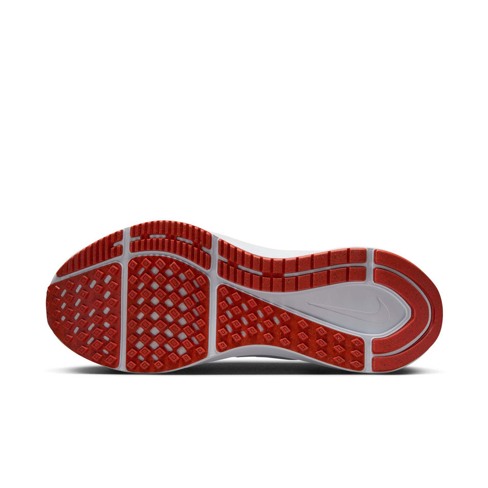 The outsole of the left shoe from a pair of Nike Men's Structure 25 Road Running Shoes in the Black/White-Picante Red-Anthracite colourway (8558377435298)