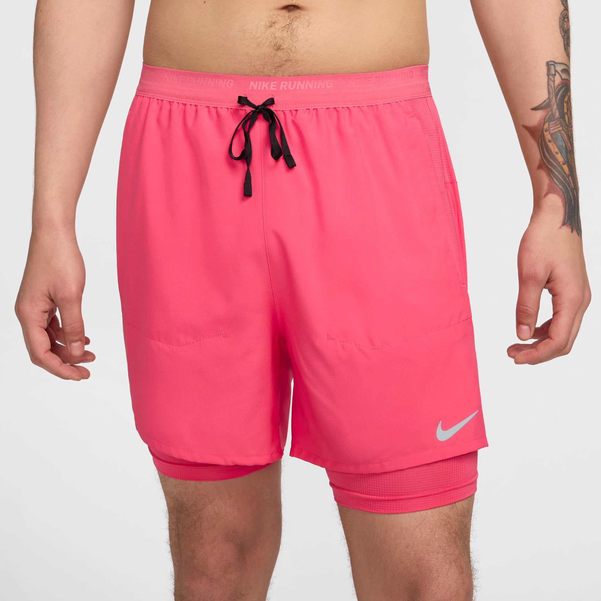 Nike Men s Stride Dri FIT 5 Hybrid Running Shorts Pink Run4It