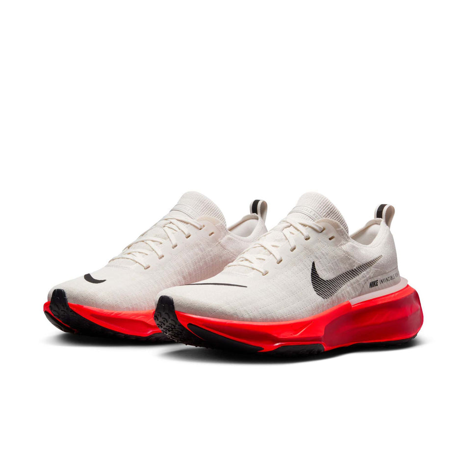 A pair of Nike Men's Invincible 3 Road Running Shoes in the Phantom/Black-Light Crimson-University Red colourway.(8558368424098)