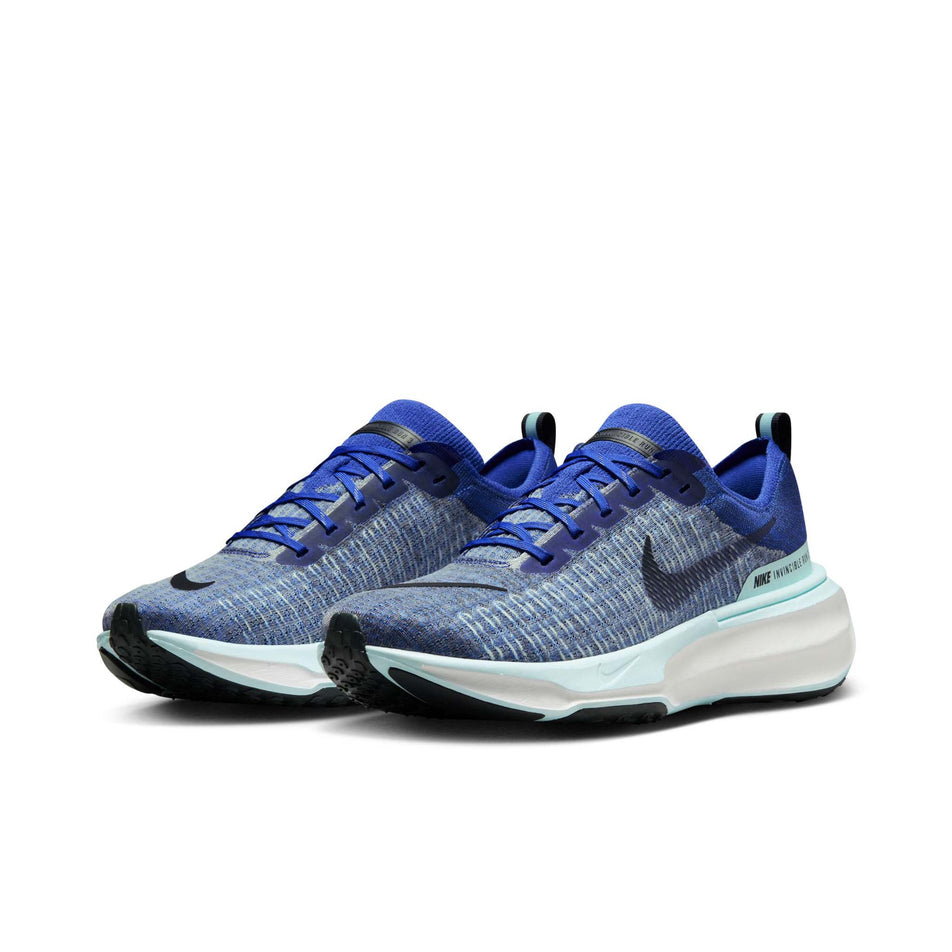 A pair of Nike Men's Invincible 3 Road Running Shoes in the Astronomy Blue/Black-Glacier Blue colourway (8393351692450)