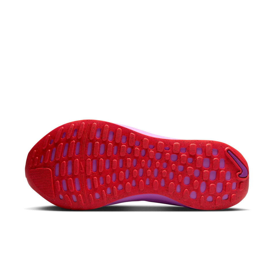 Outsole of the left shoe from a pair of Men's InfinityRN 4 Road Running Shoes in the Vast Grey/Bright Crimson-Hyper Violet colourway. (8503101423778)