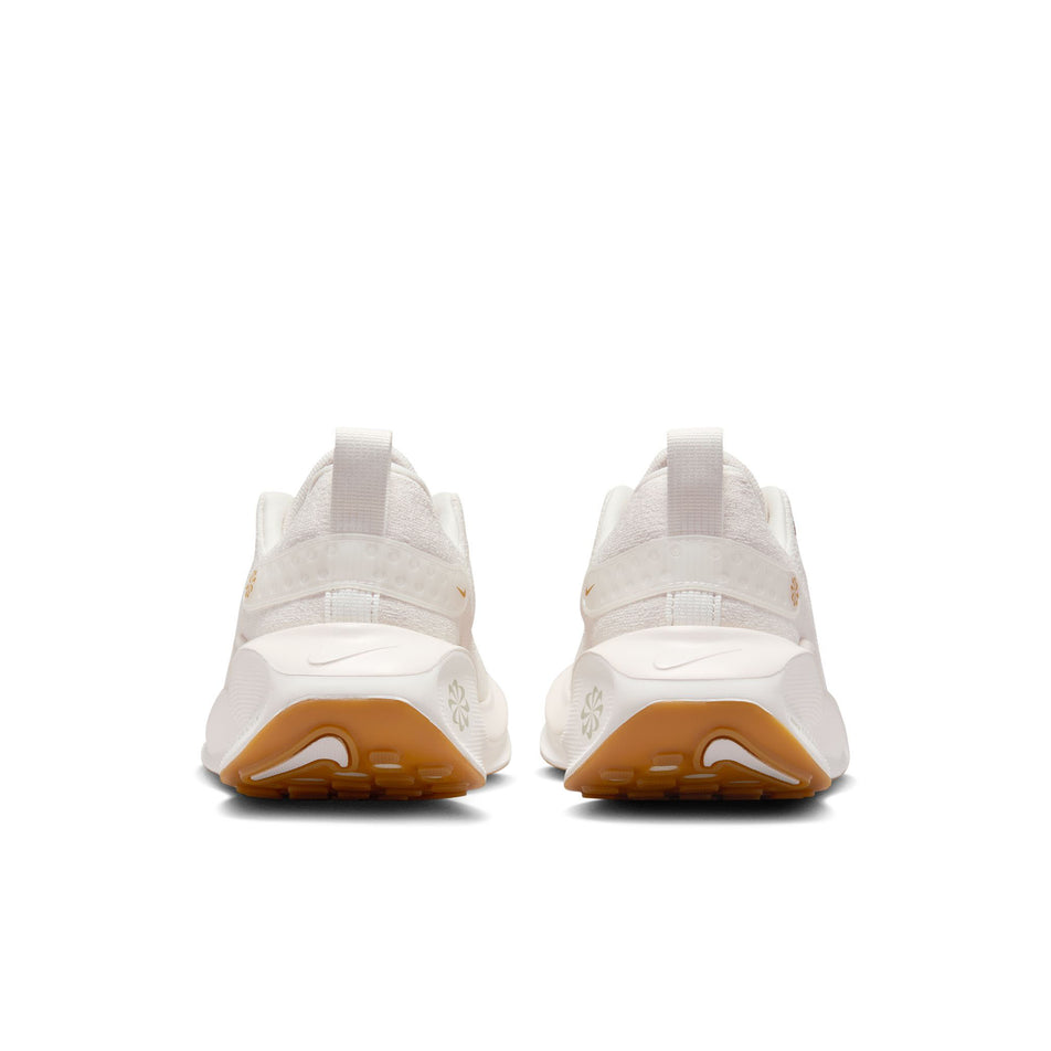 The back of a pair of Nike Women's InfinityRN 4 Road Running Shoes in the Phantom/Metallic Gold-White colourway (8449418657954)