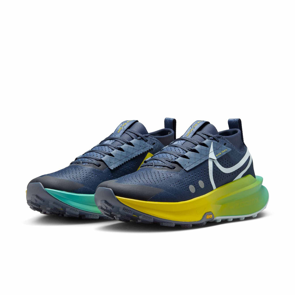 A pair of Nike Men's Zegama Trail 2 Running Shoes in the Thunder Blue/Glacier Blue-Diffused Blue colourway. (8570235715746)