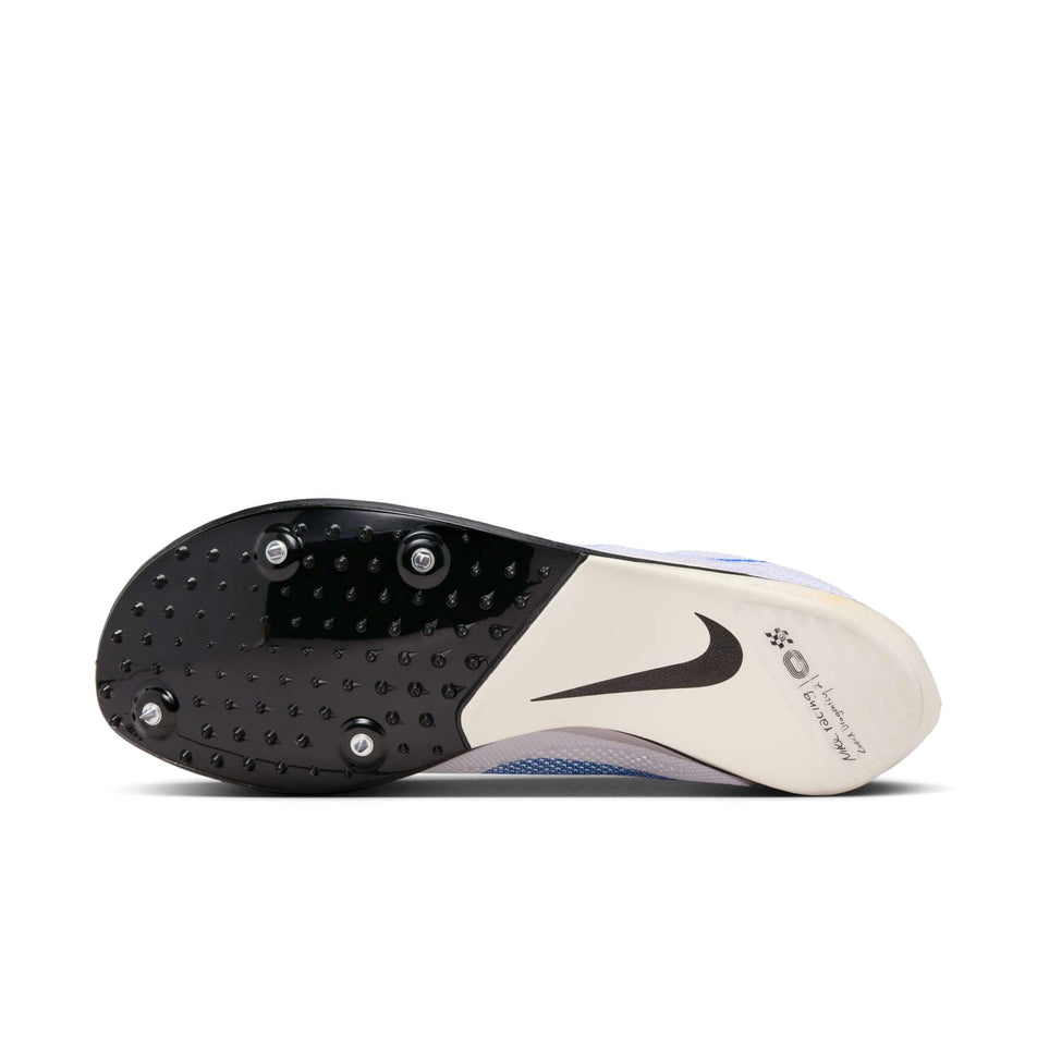 Outsole of the left shoe from a pair of Nike Dragonfly 2 Blueprint Track & Field Distance Spikes in the Multi-color/Multi-color colourway (8399062302882)