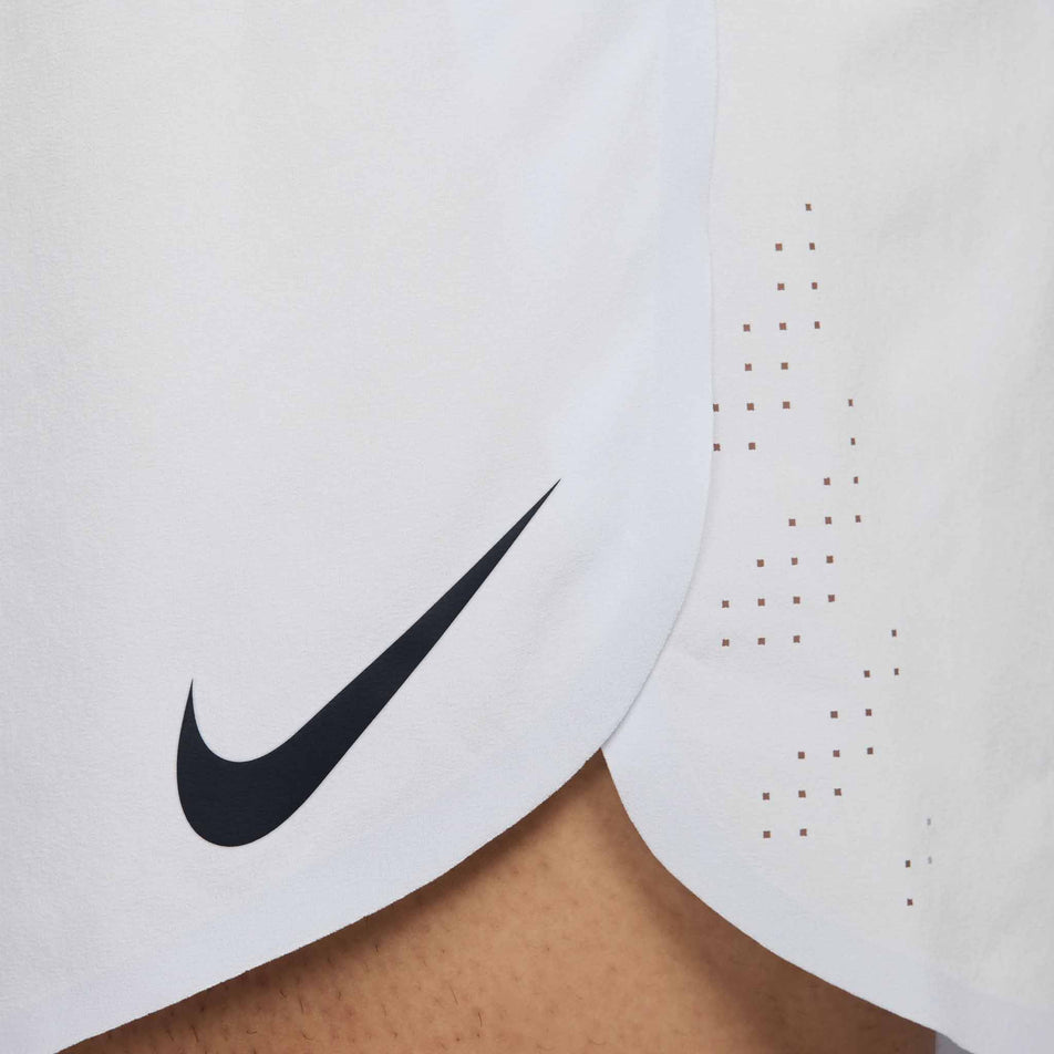 Close-up of the lower-left side of a pair of Nike Men's AeroSwift Dri-FIT ADV 4