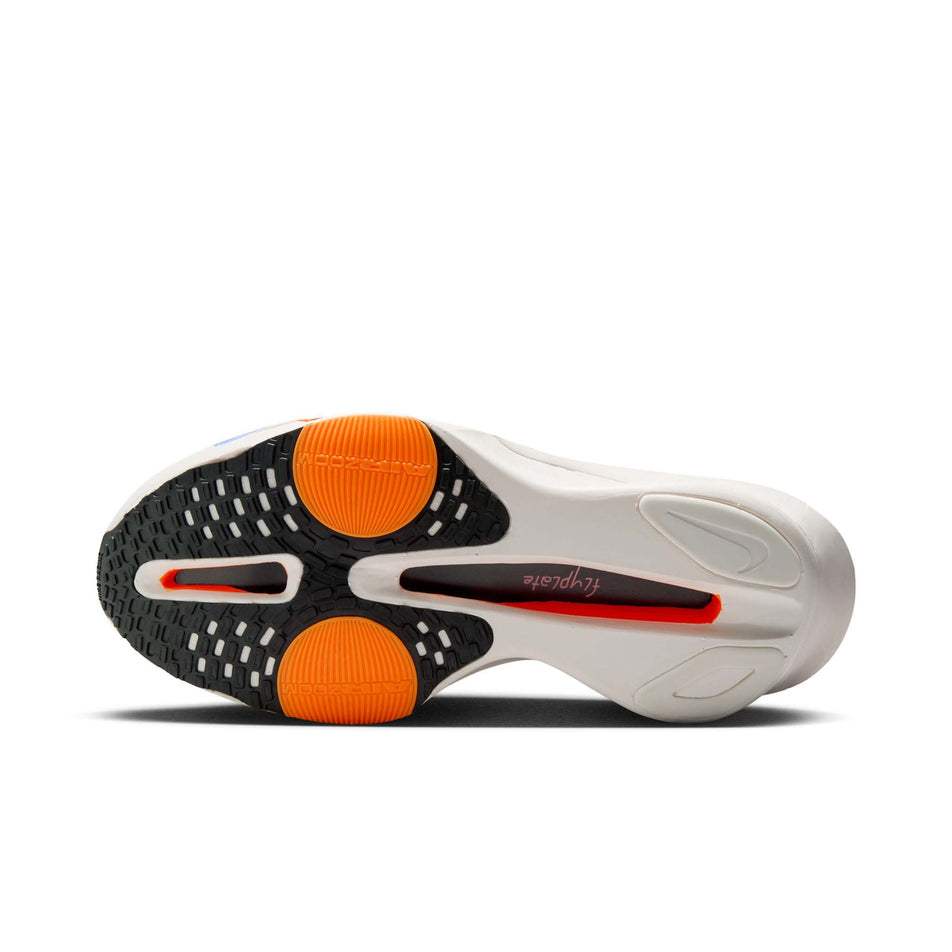 Outsole of the left shoe from a pair of Nike Women's Alphafly 3 Blueprint Road Racing Shoes in the Multi-color/Multi-color colourway (8398978285730)