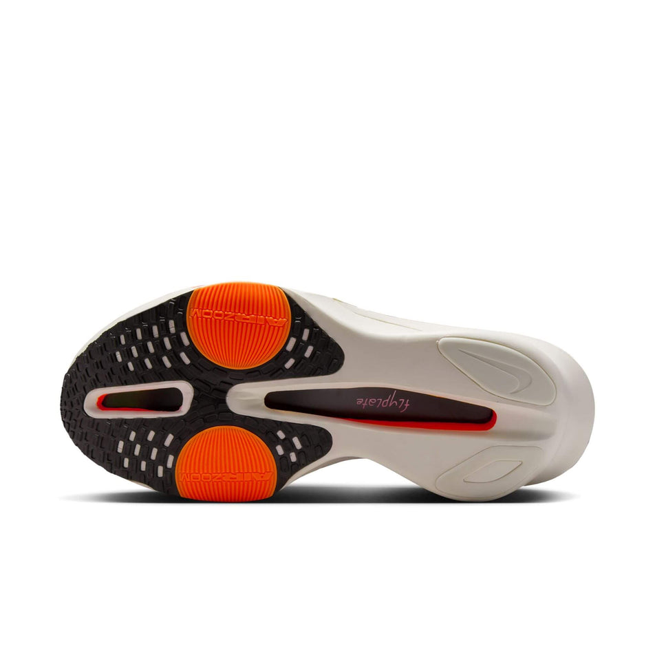 Outsole of the left shoe from a pair of Nike Men's Alphafly 3 Blueprint Road Racing Shoes in the Multi-color/Multi-color colourway (8393325183138)