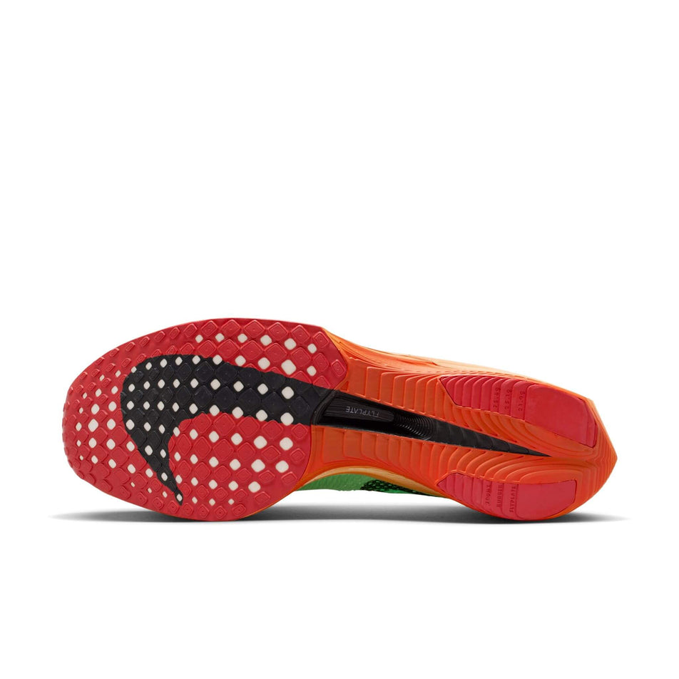 The outsole on the left shoe from a pair of Nike Men's Vaporfly 3 