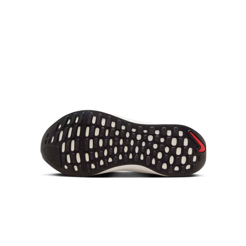 Outsole of the left shoe from a pair of Nike Men's InfinityRN 4 Road Running Shoes in the White/Black-Speed Red-Speed Yellow colourway (8444011511970)