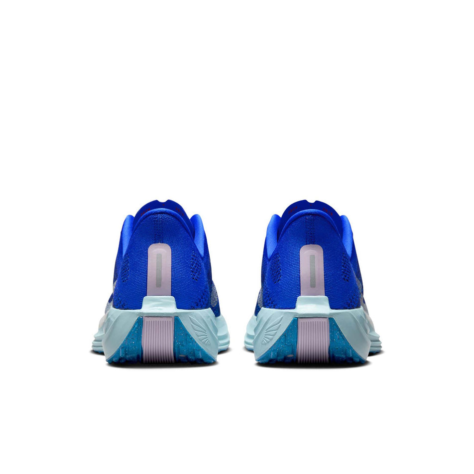 The back of a pair of Nike Men's Pegasus Plus Road Running Shoes in the Racer Blue/Sail-Blue Void-Doll colourway. (8570207830178)