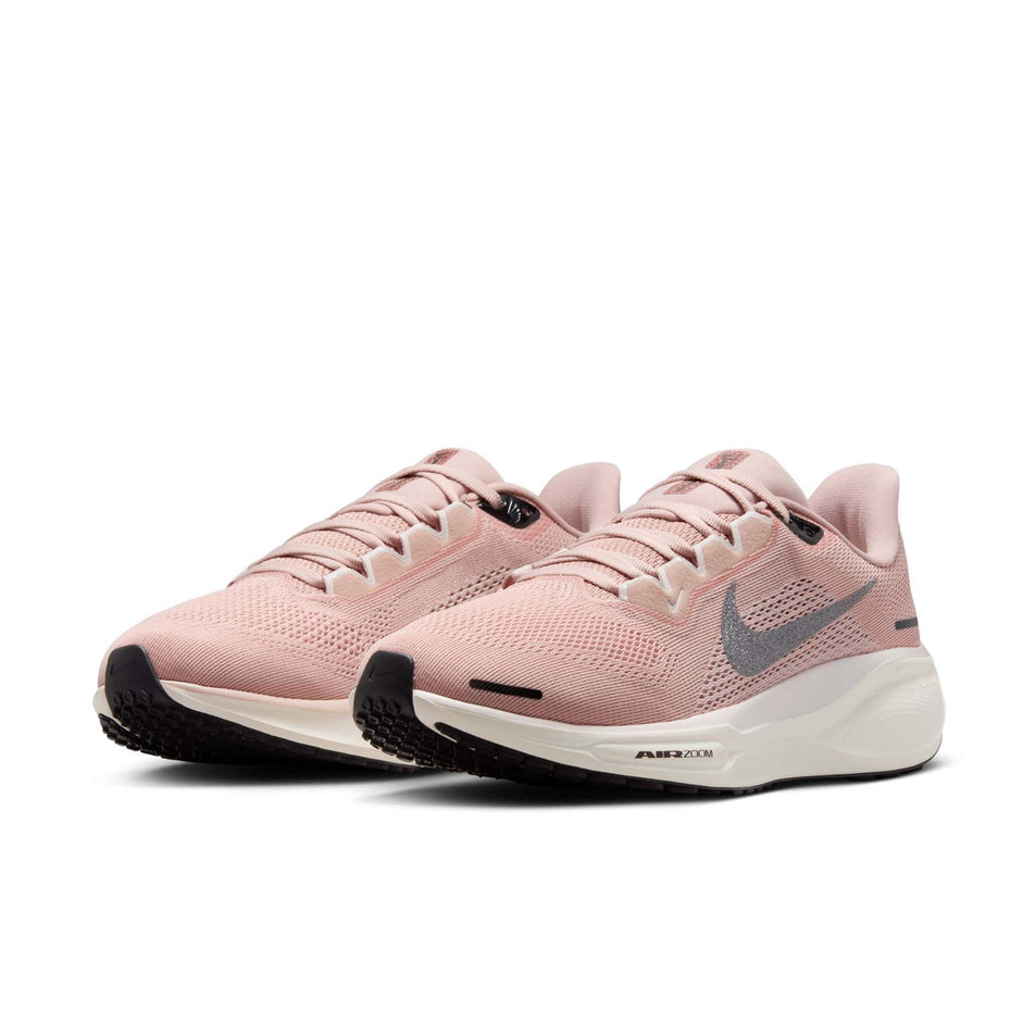 A pair of Nike Women's Pegasus 41 PRM Road Running Shoes in the Pink Oxford/Anthracite-Light Soft Pink colourway. (8571100725410)