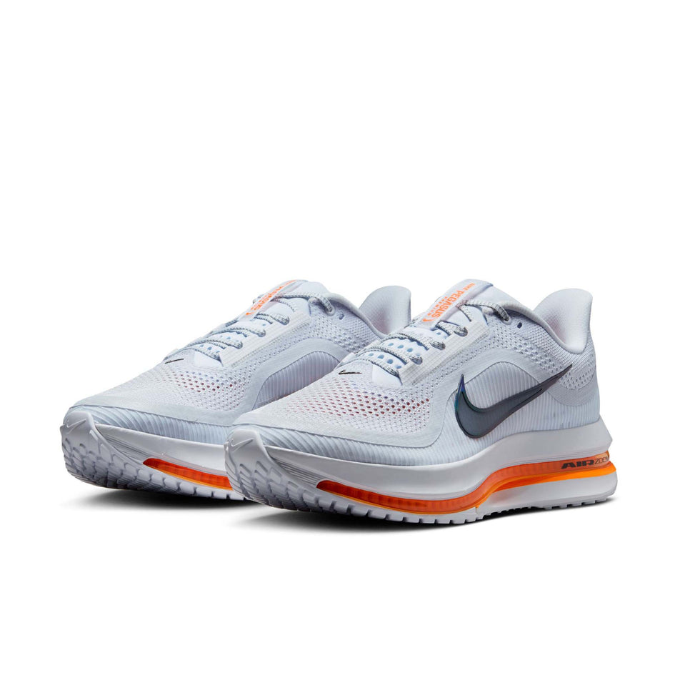 A pair of Nike Men's Pegasus Premium Road Running Shoes in the Football Grey/Multi Color-Total Orange colourway. (8574562369698)