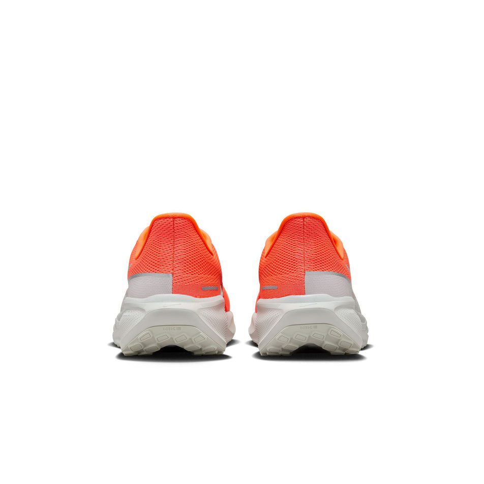 The back of a pair of Nike Men's Pegasus 41 Premium Road Running Shoes in the Hyper Crimson/Metallic Silver colourway. (8524542967970)