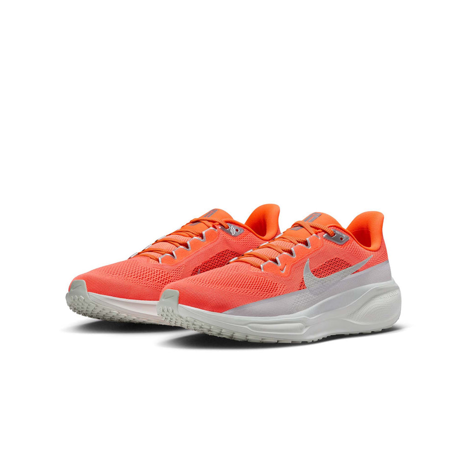 A pair of Nike Men's Pegasus 41 Premium Road Running Shoes in the Hyper Crimson/Metallic Silver colourway. (8524542967970)