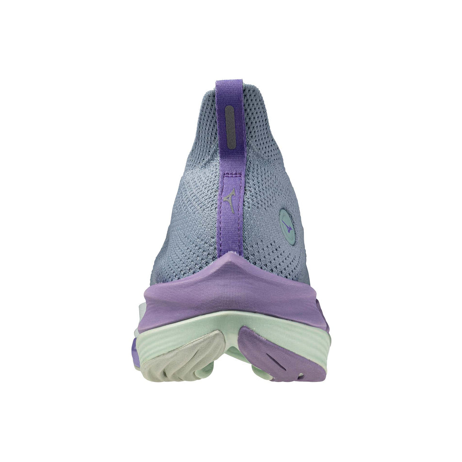 The back of the right shoe from a pair of Mizuno Women's Neo Vista Running Shoes in the Citadel/Bay/Paisley Purple colourway. (8547529064610)