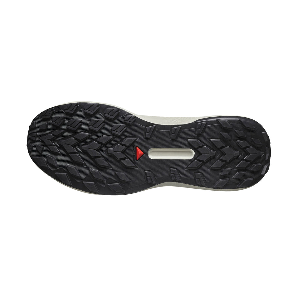 Outsole of the right shoe from a pair of Salomon Men's Genesis Running Shoes the Black/French Blue/Cherry Tomato colourway. (8560934125730)