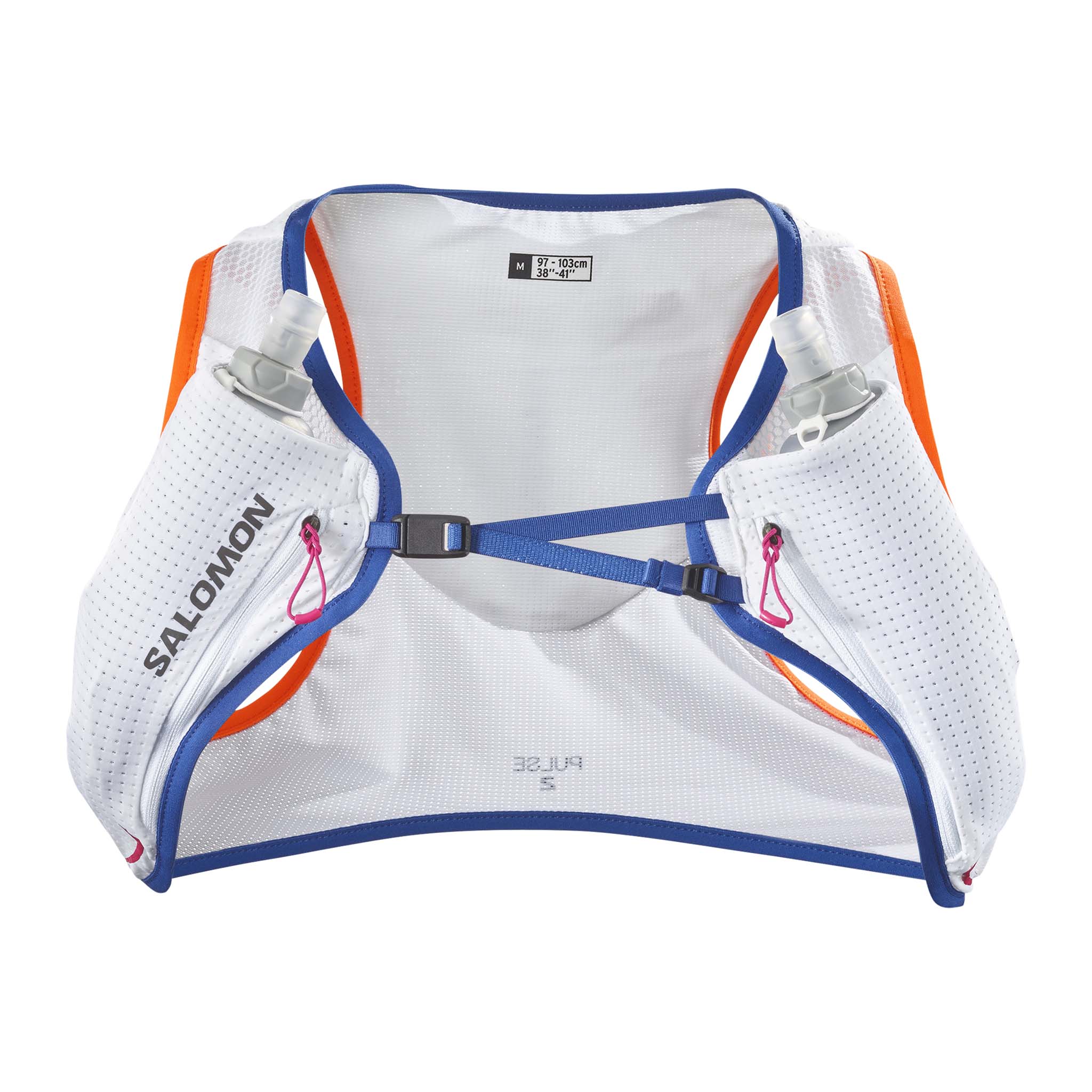 Salomon Unisex Pulse 2 Running Vest with flasks - White | Run4It