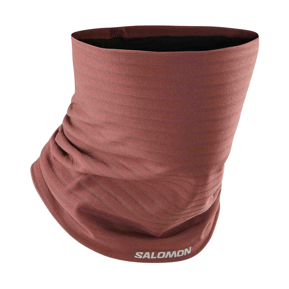 Front view of the Salomon Unisex RS Warm Neckwarmer in the Rum Raisin colourway. (8511116411042)