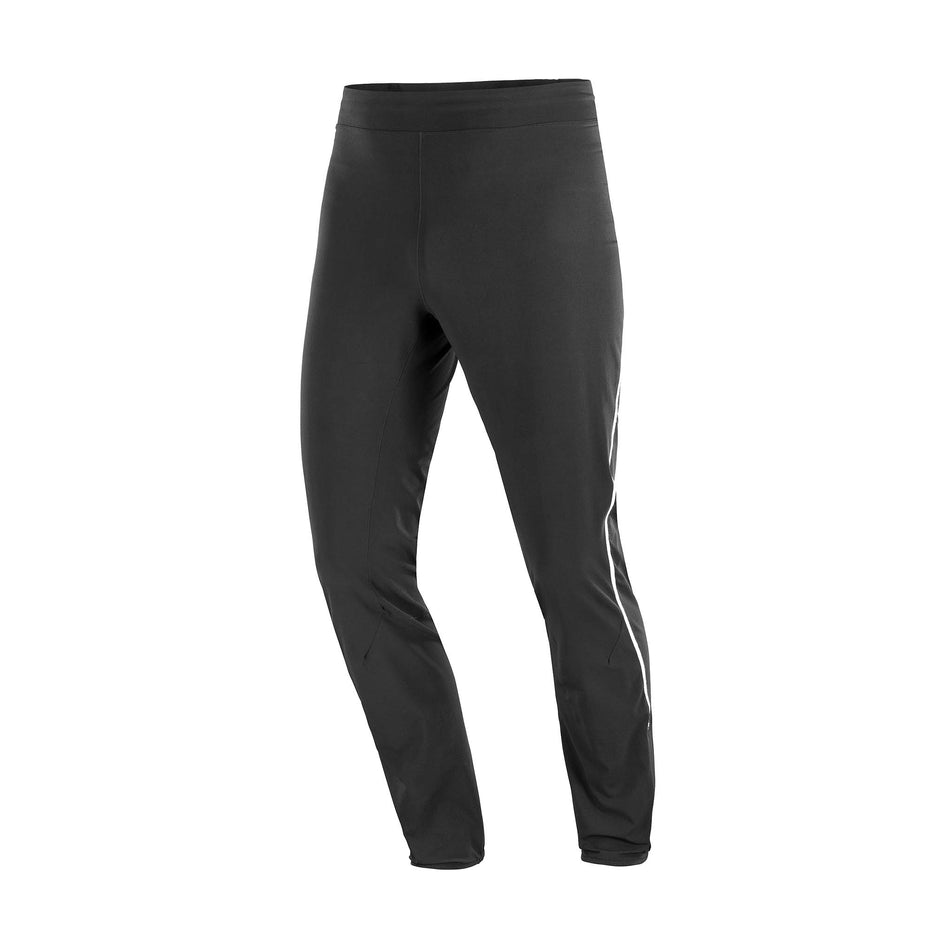 Front view of the Salomon Men's Salomon Sense Aero Stow Pants in the Deep Black colourway. (8575579029666)