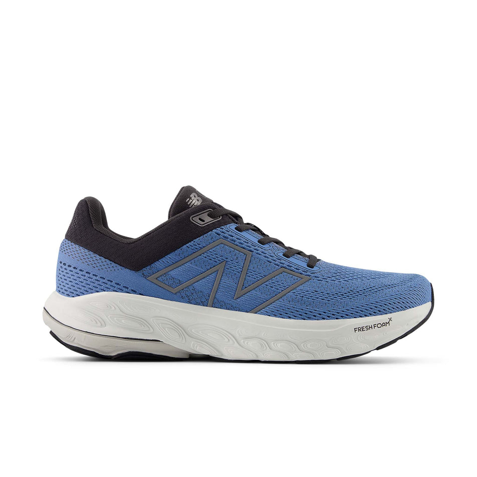 Lateral side of the right shoe from a pair of New Balance Men's Fresh Foam X 860 V14 Running Shoes in the Blue Laguna colourway. (8562847711394)