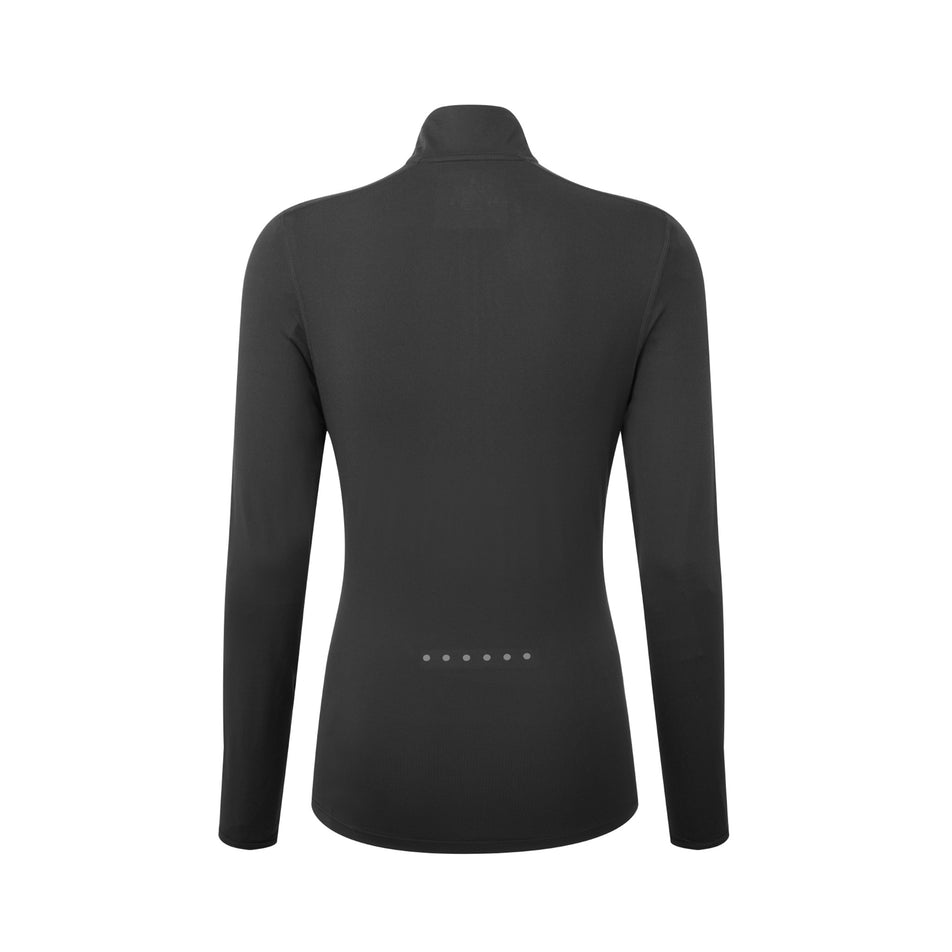 Back view of a Ronill Women's Core Thermal 1/2 Zip in the Black/Bright White colourway (8490152231074)