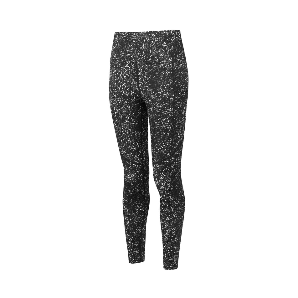 Front view of the Ronhill Women's Tech Tight in the Mono Sprinkle colourway. (8490012737698)