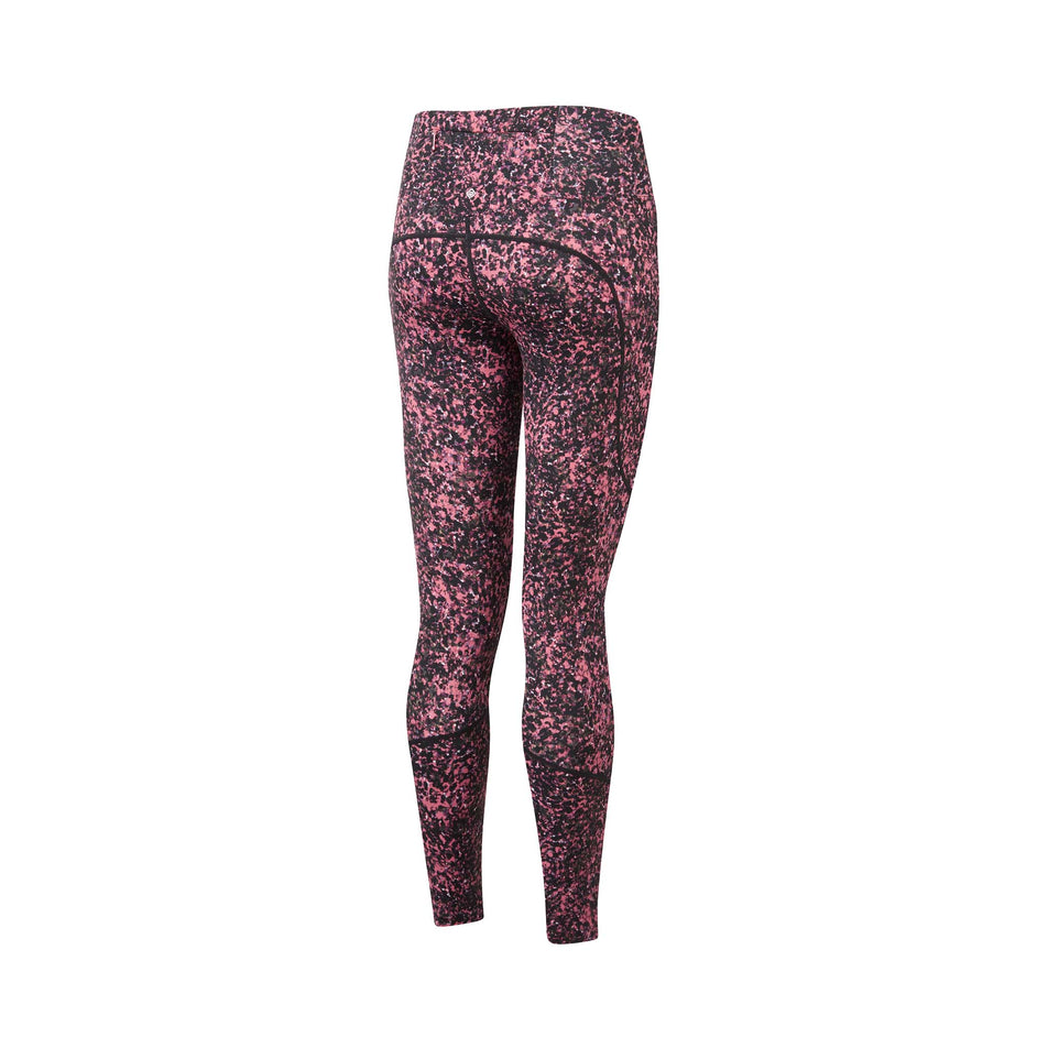 Back view of the Ronhill Women's Tech Tight in the Salsa Sprinkle colourway. (8490025058466)