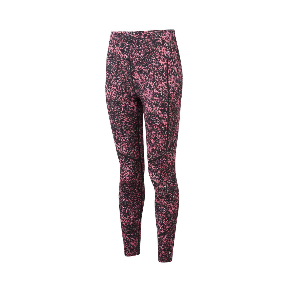 Front view of the Ronhill Women's Tech Tight in the Salsa Sprinkle colourway. (8490025058466)