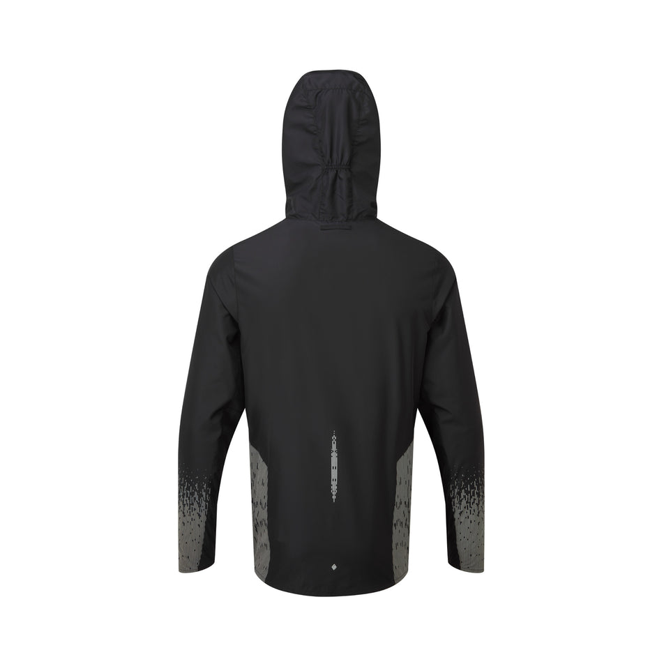 Back view of a Ronhill Men's Tech Reflect Jacket in the Black/Reflect colourway. (8490194731170)