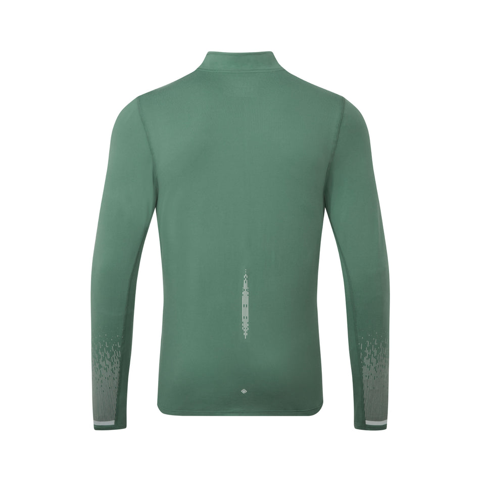 Back view of a Ronhill Men's Tech Reflect 1/2 Zip in the Dark Sage/Reflect colourway. (8490203938978)