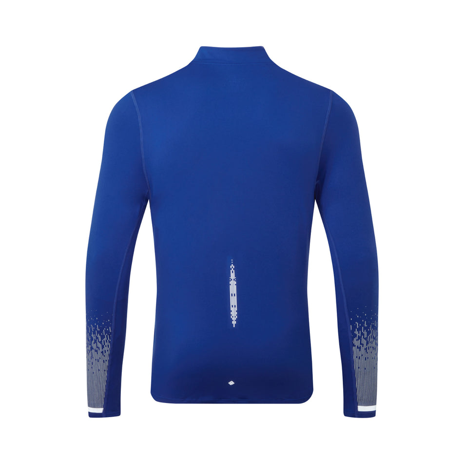 Back view of a Ronhill Men's Tech Reflect 1/2 Zip in the Ocean/Reflect colourway.  (8469639135394)