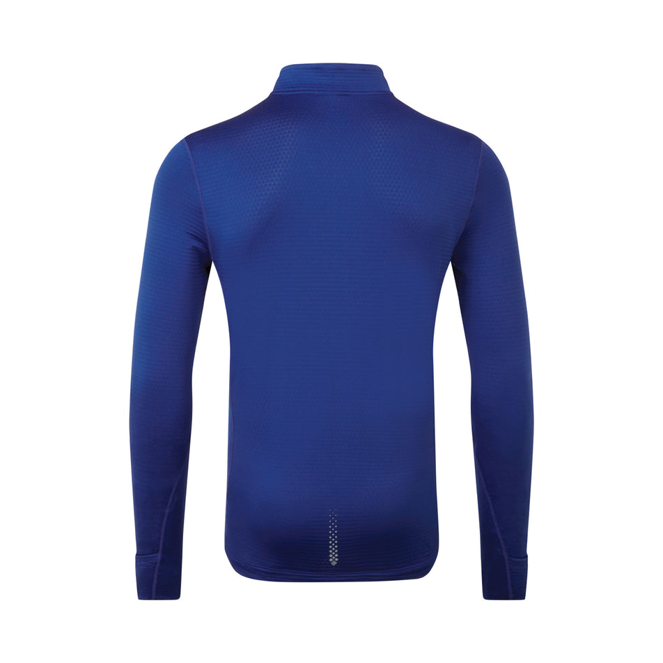 Back view of the Ronhill Men's Tech Winter 1/2 Zip in the Ocean/Iron colourway. (8491275387042)