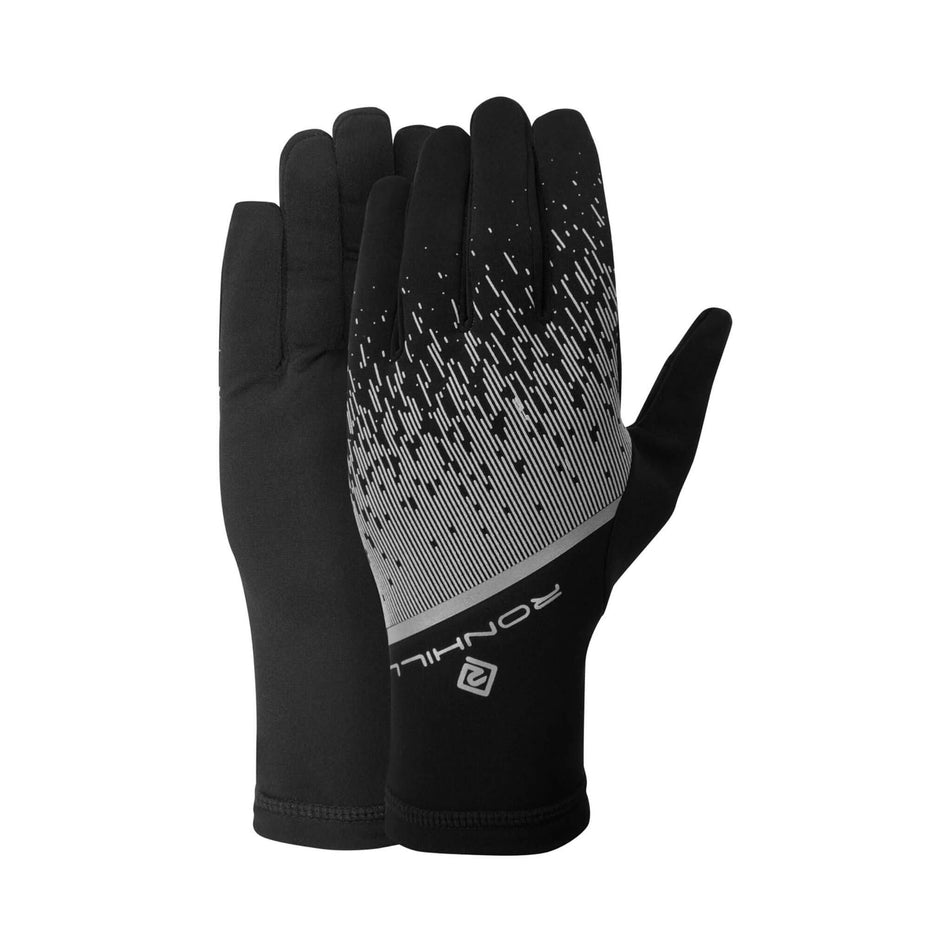 A pair of Ronhill Unisex Reflect Gloves in the Black/Reflect colourway. (8489144516770)