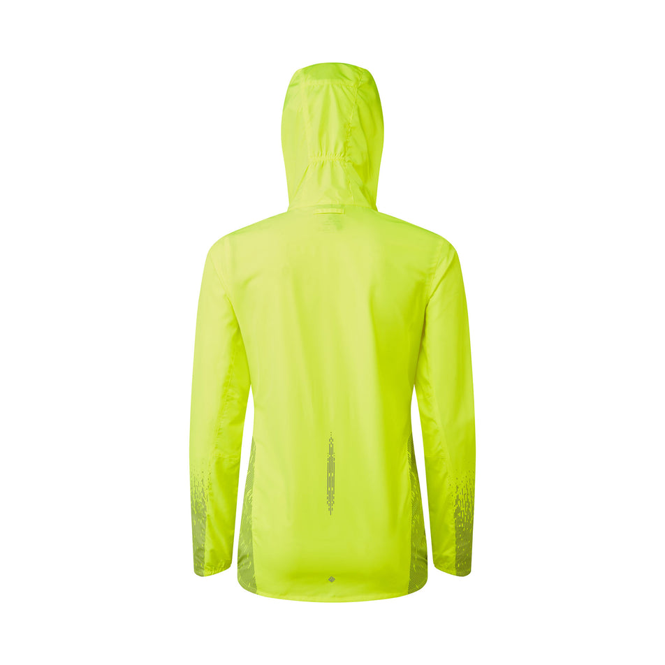 Back view of a Ronhil Women's Tech Reflect Jacket in the Fluo Yellow/Reflect colourway. (8468472463522)